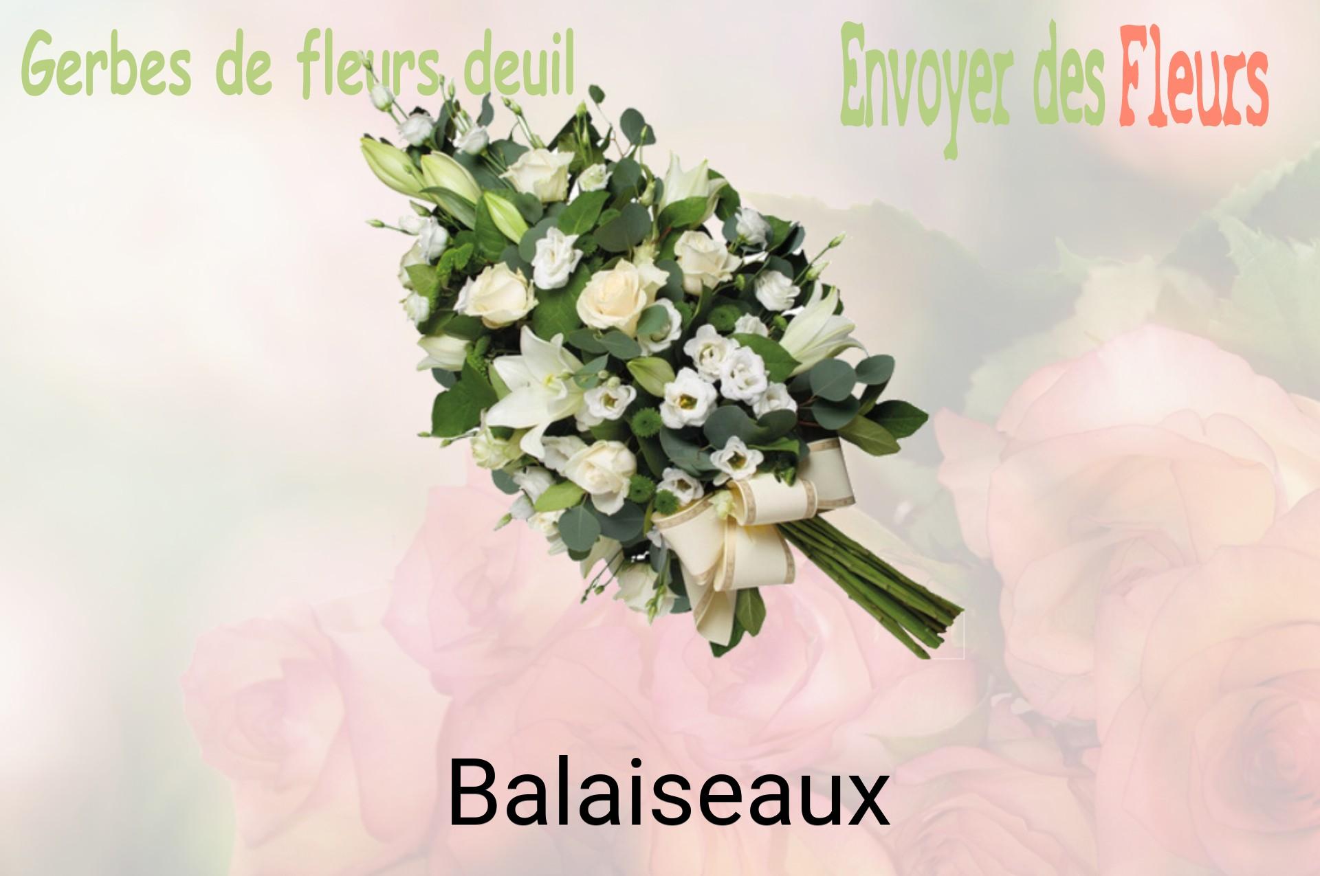 Gerbe de fleurs de deuil livrée à Balaiseaux